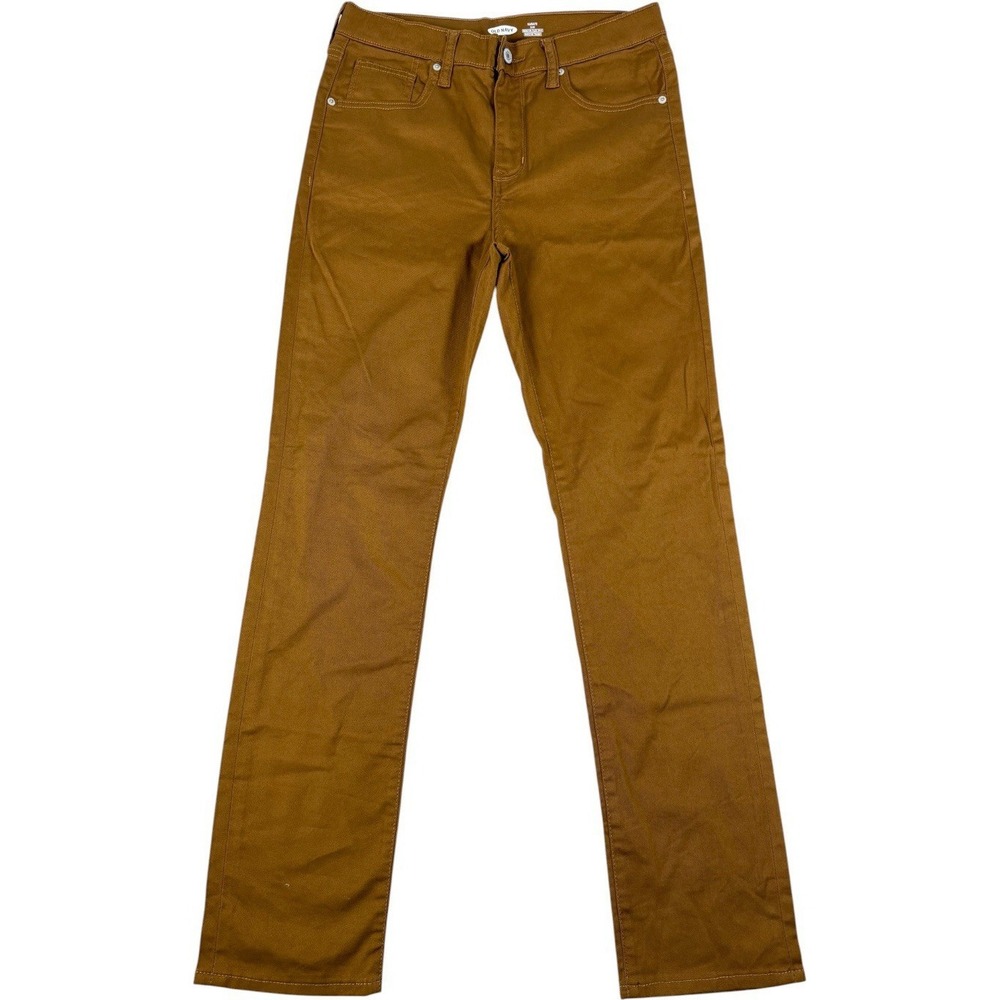 Old Navy Karate Slim Built-In Flex Max Tough Pants Boys 16 Brown Stretch